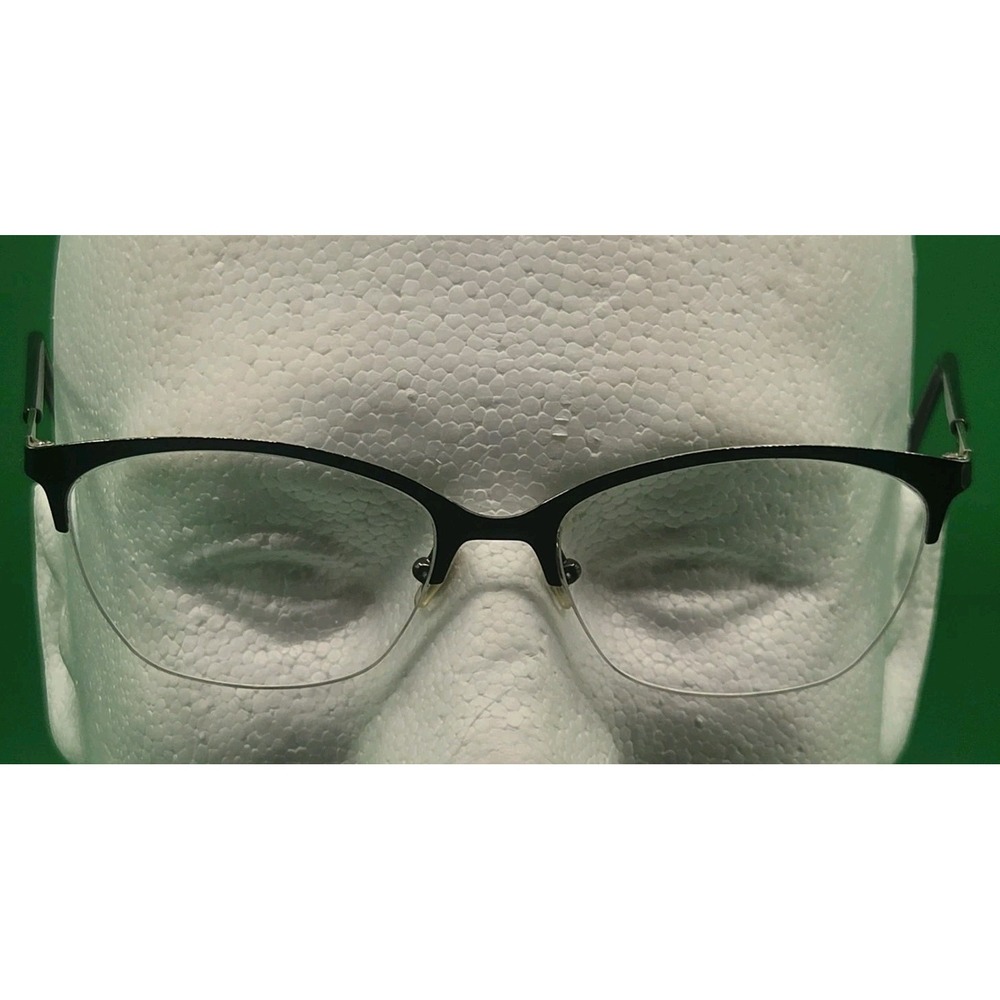 Ralph Lauren Silver Half Rim Cat Eye Glasses Tortoise Temples RA6044 53 17 140
